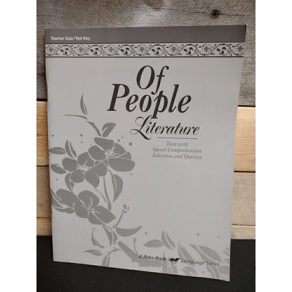NEW A Beka Of People Literature Teacher Quiz / Test Key Pt # 17822503